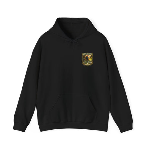 Golf Hoodie - "Grip It & Sip It" Golfer Hoodie with Retro Outdoors Badge