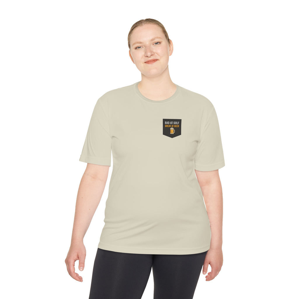 Bad at Golf, Great at Beer Moisture-Wicking Tee