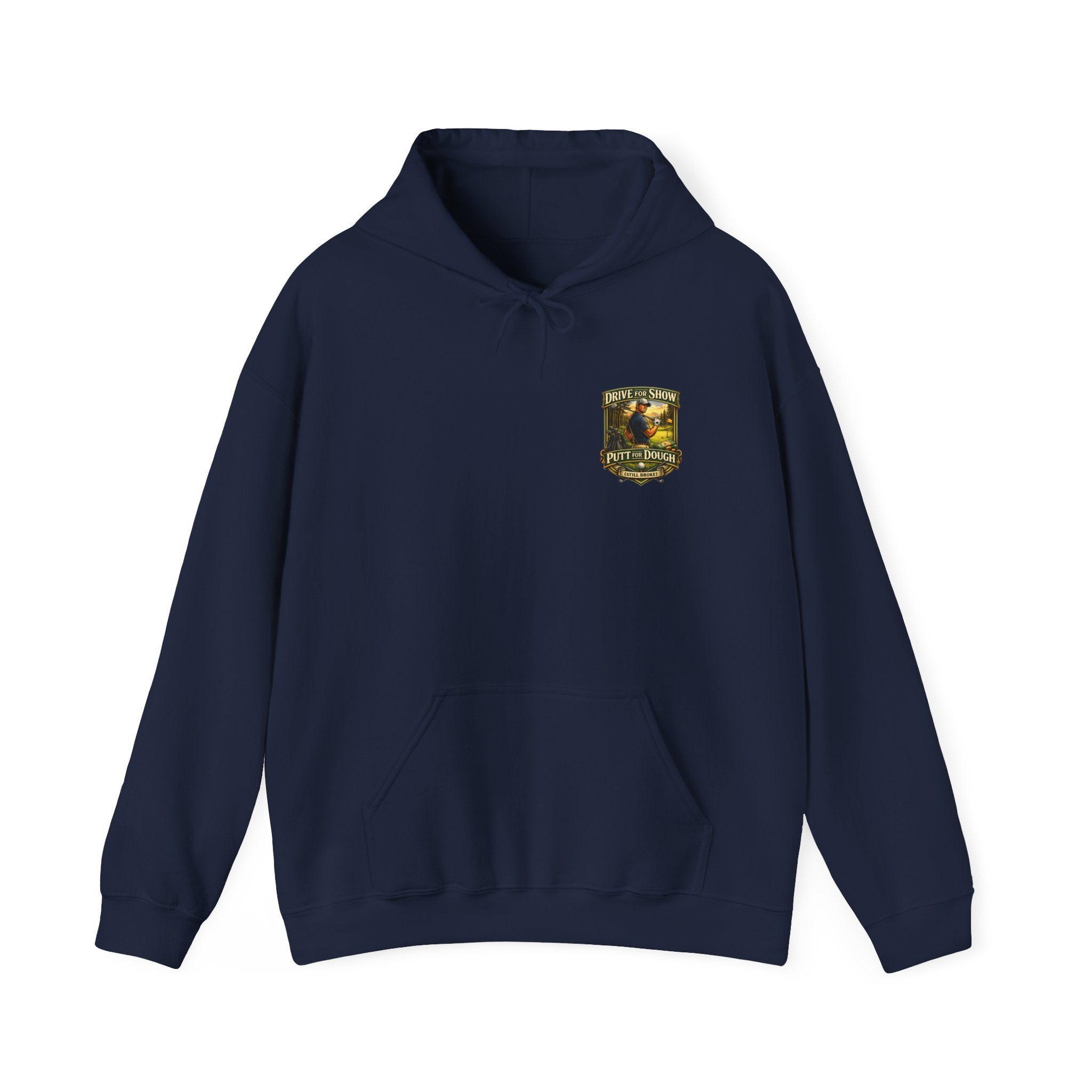 Golf Hoodie - "Grip It & Sip It" Golfer Hoodie with Retro Outdoors Badge