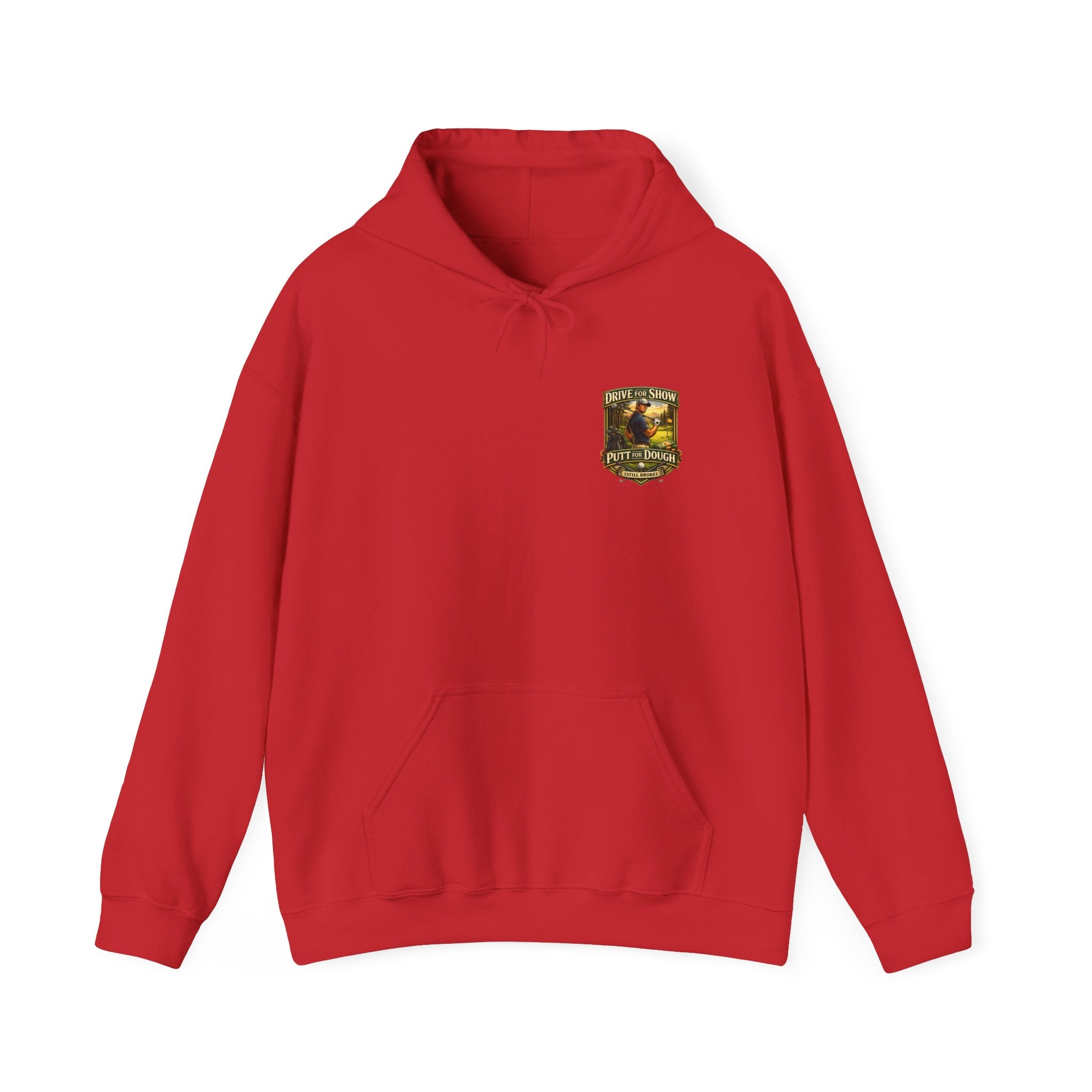 Golf Hoodie - "Grip It & Sip It" Golfer Hoodie with Retro Outdoors Badge