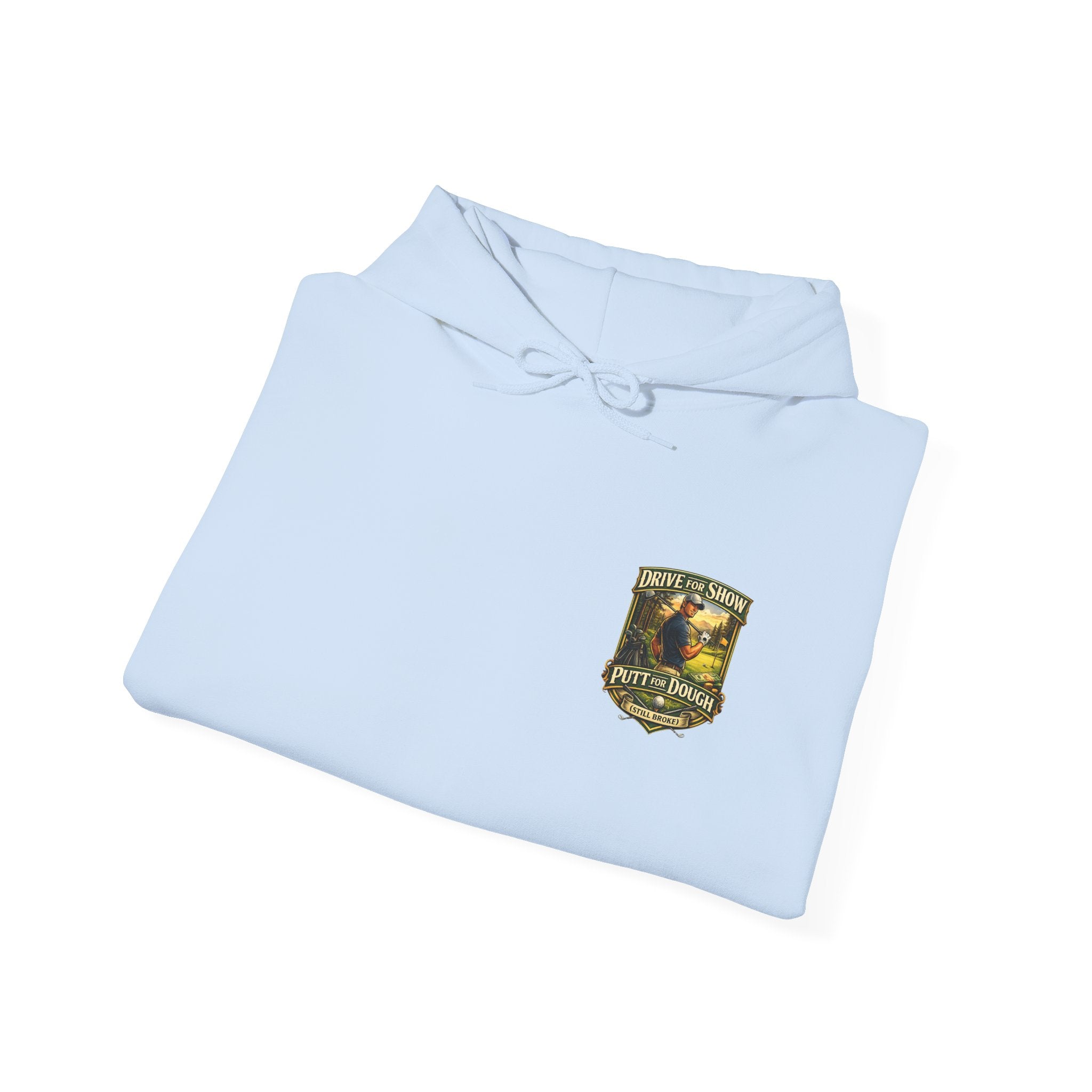 Golf Hoodie - "Grip It & Sip It" Golfer Hoodie with Retro Outdoors Badge