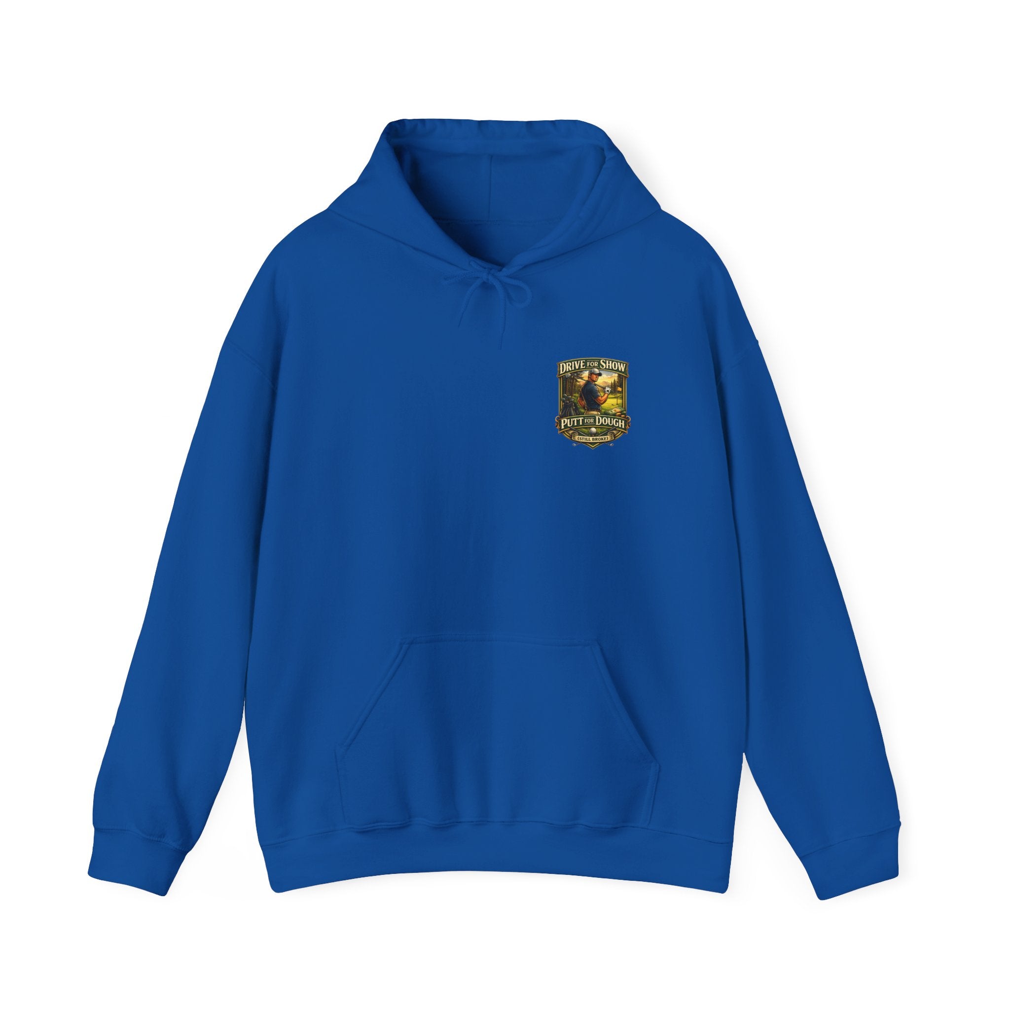Golf Hoodie - "Grip It & Sip It" Golfer Hoodie with Retro Outdoors Badge